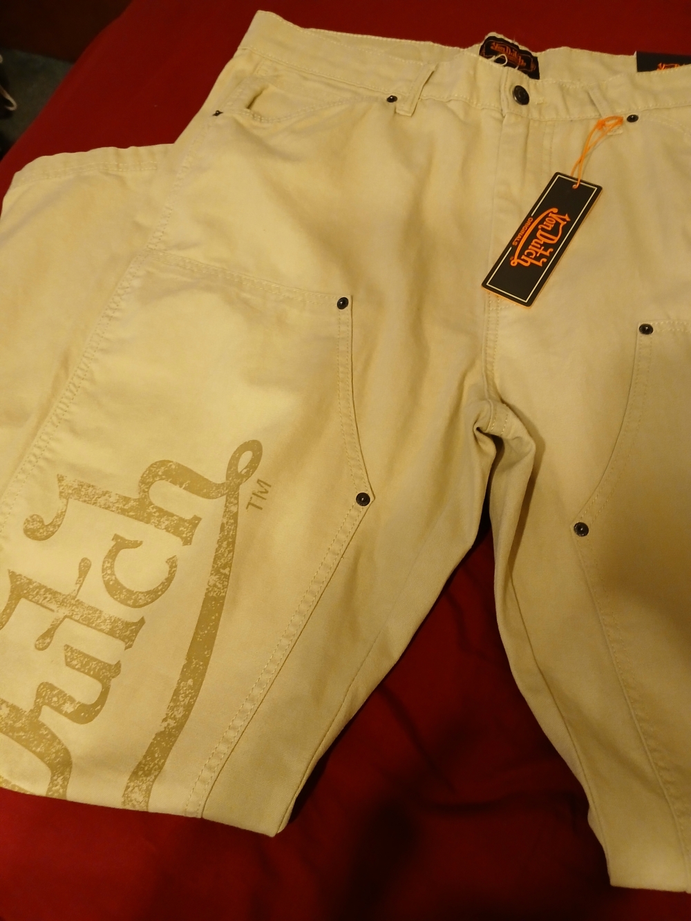 Hutch Men's Khaki Canvas Carpenter Pants